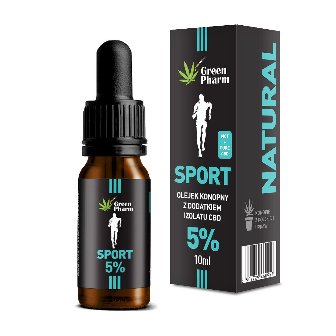 Olejek 5% CBD+MCT Sport Isolate Pure 10ml Green Pharm