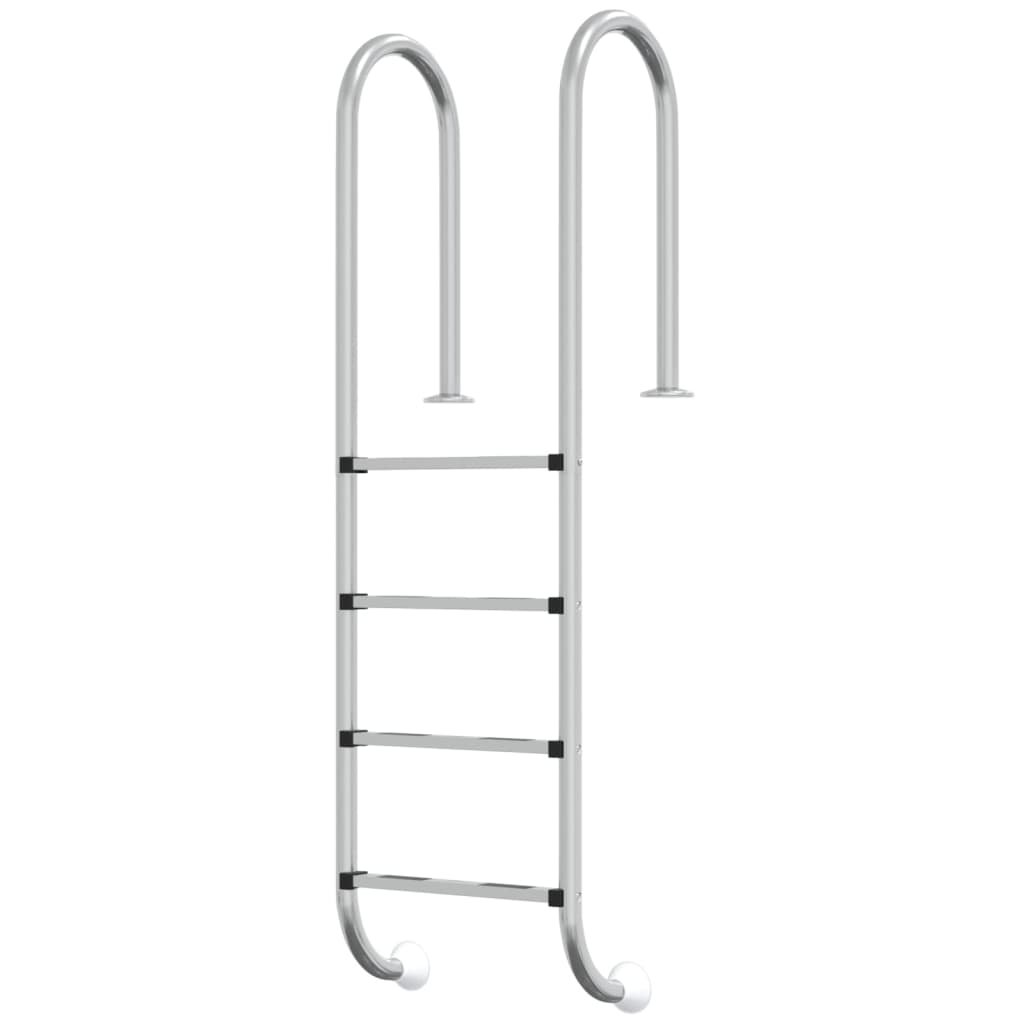 vidaXL Drabinka do basenu, 54x38x184,5 cm, stal nierdzewna 304