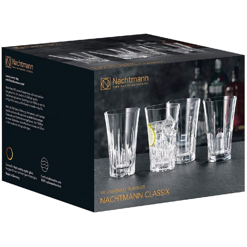 Nachtmann - Classix zestaw uniwersalnych szklanek do drinków, soków, wody 344 ml. 4 szt.