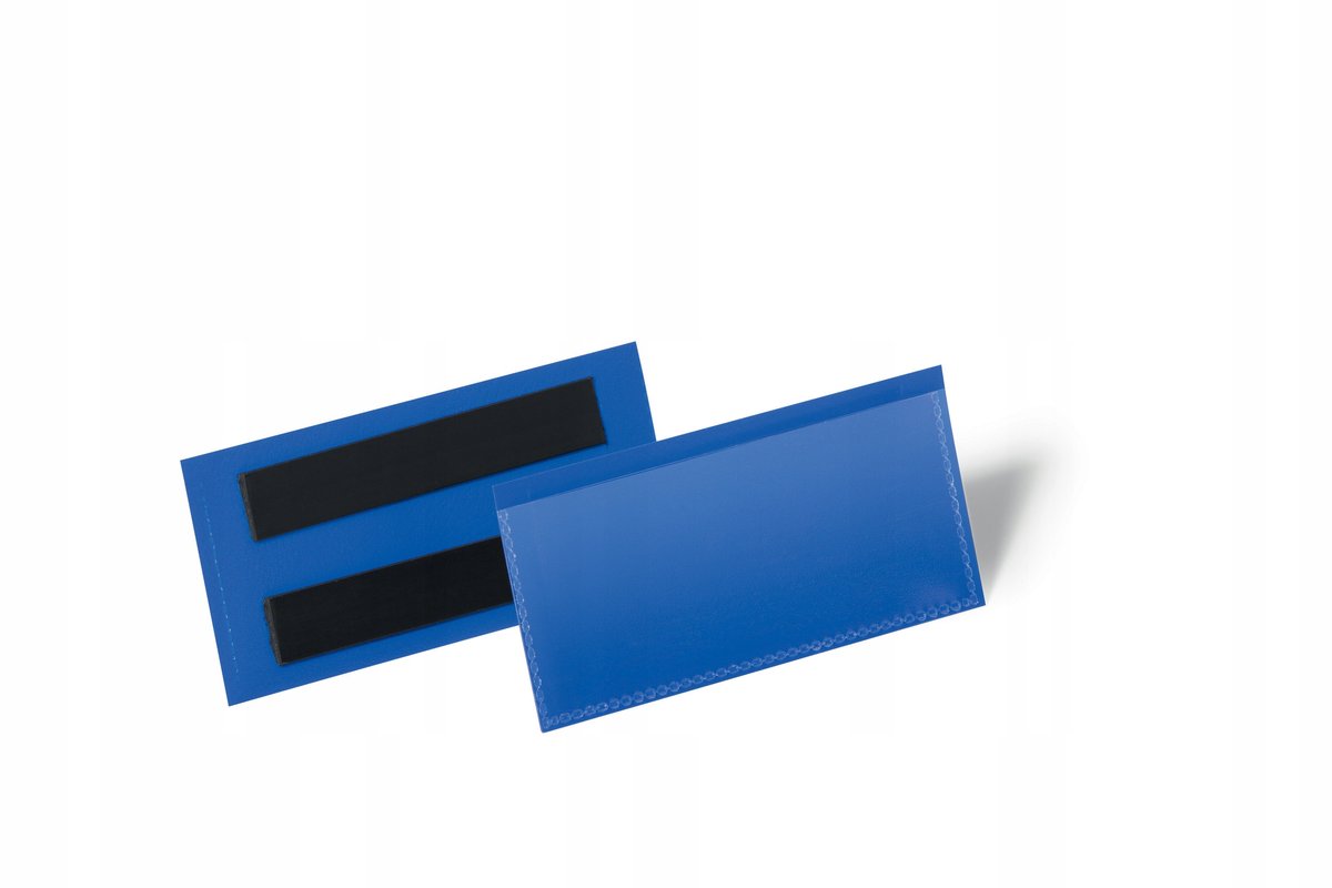 DURABLE Kieszeń Magazynowa Magnetyczna 100x38mm Niebieska 50szt 1741 07 DU1527-1