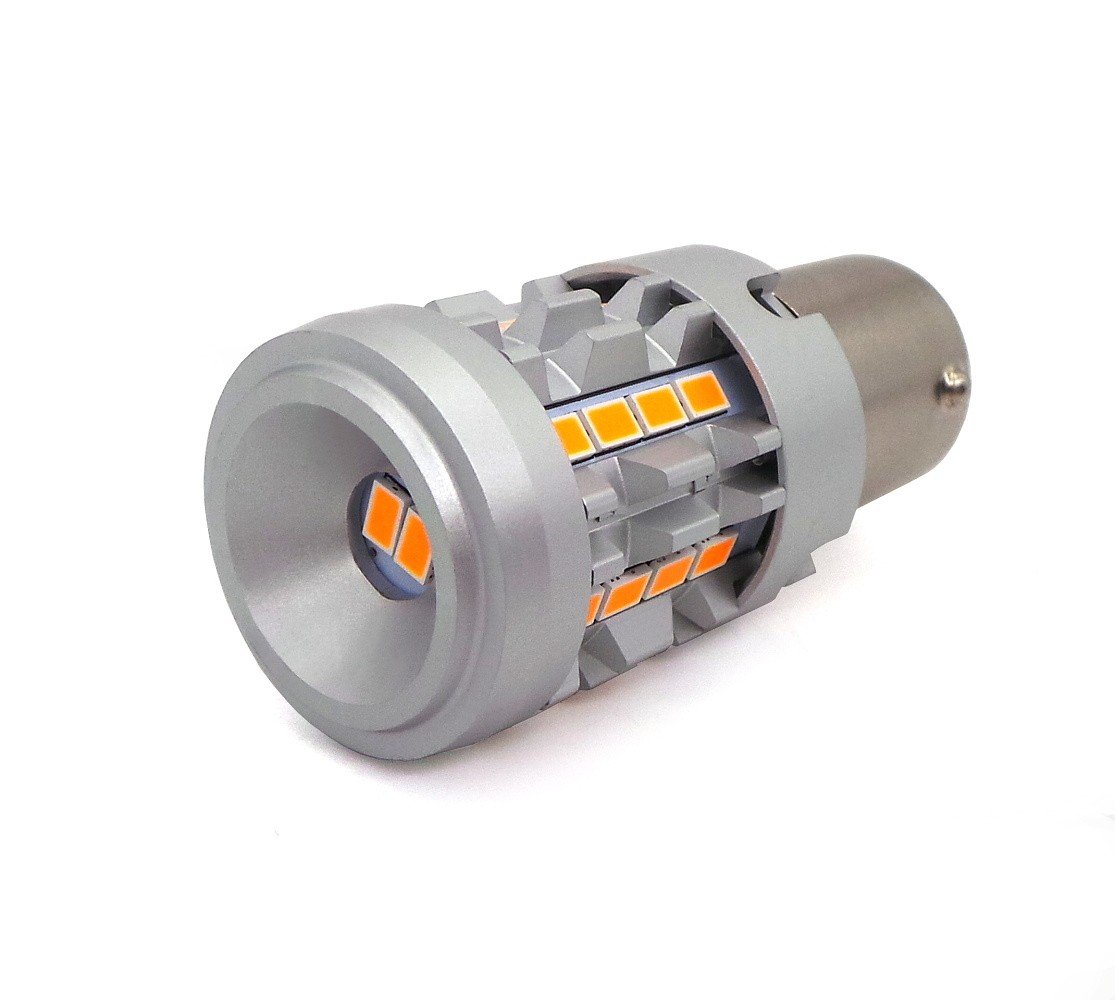 żarówka LED PY21W, BAU15S 12-24V bez błędu pomarańczowa Nowość