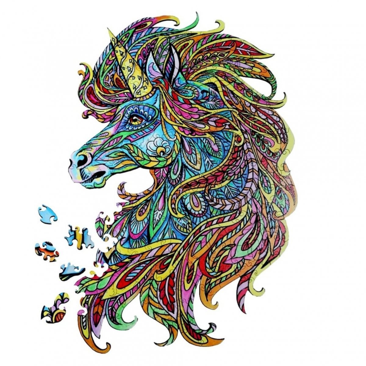 Puzzle Drewniane Baśniowy Jednorożec