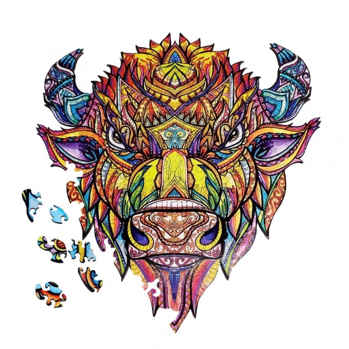 Puzzle Drewniane Baśniowy Żubr