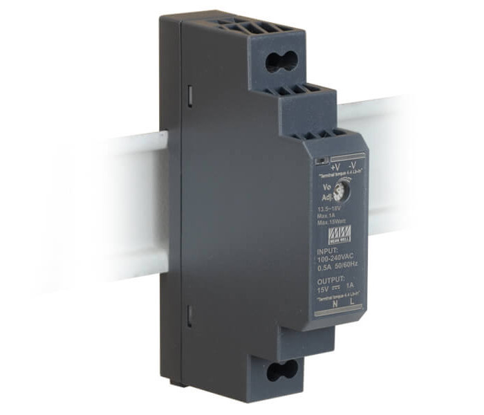 Zasilacz 15V na szynę DIN TH35 15W Mean Well HDR