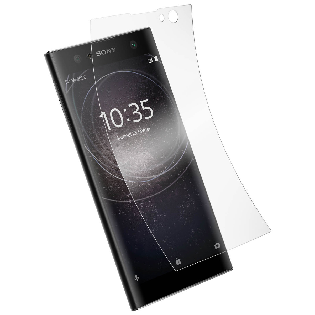 Hydrożelowe, lateksowe, krystalicznie przezroczyste zabezpieczenie ekranu do Sony Xperia XA2