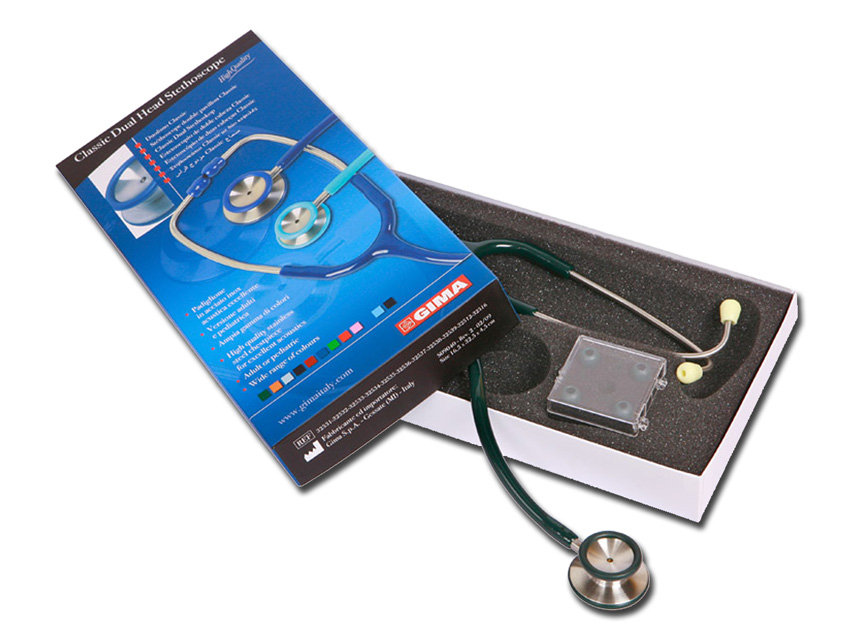 GIMA CLASSIC DUAL HEAD STETHO - Ciemnozielony Stetoskop internistyczny TOW005614