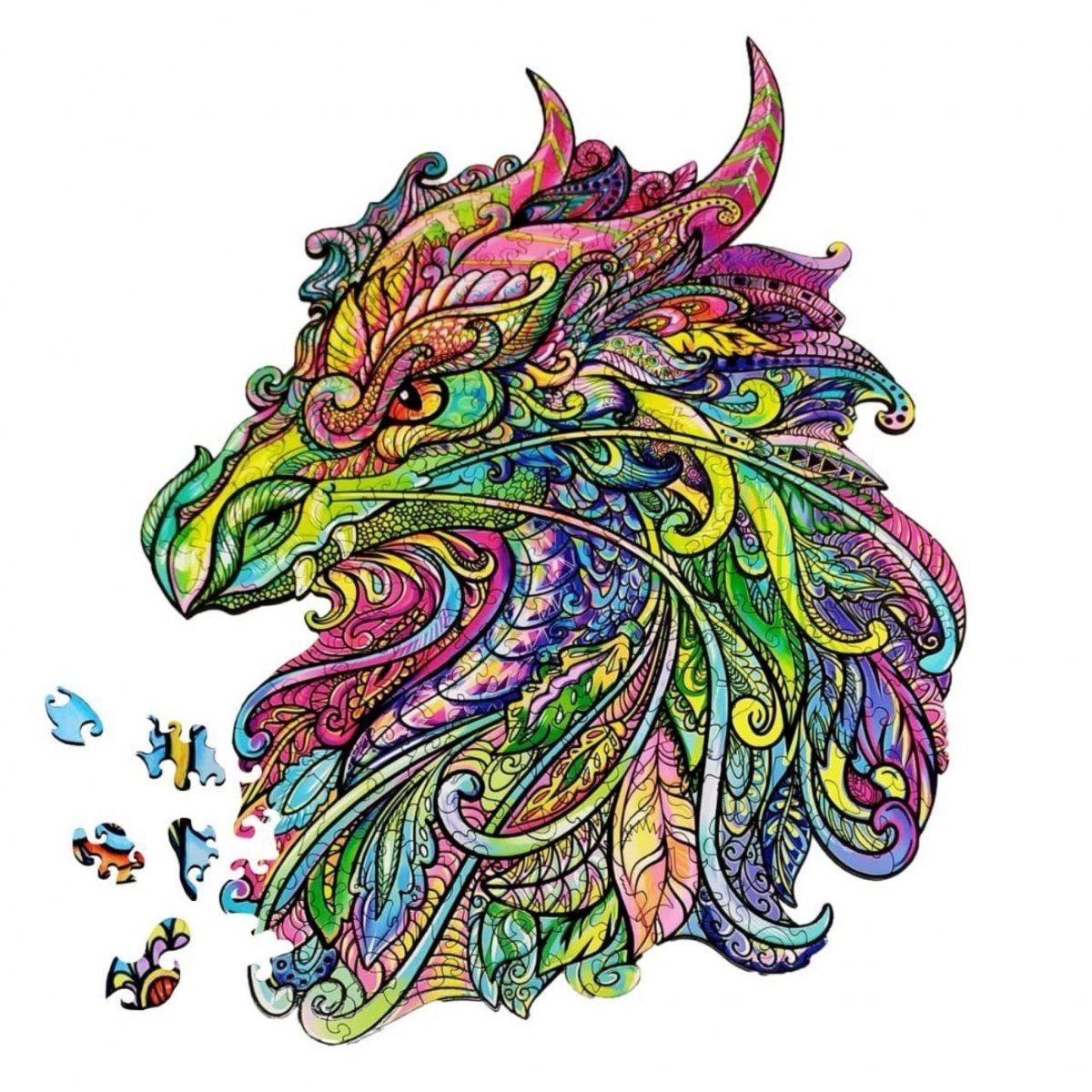 Puzzle Drewniane Baśniowy Smok