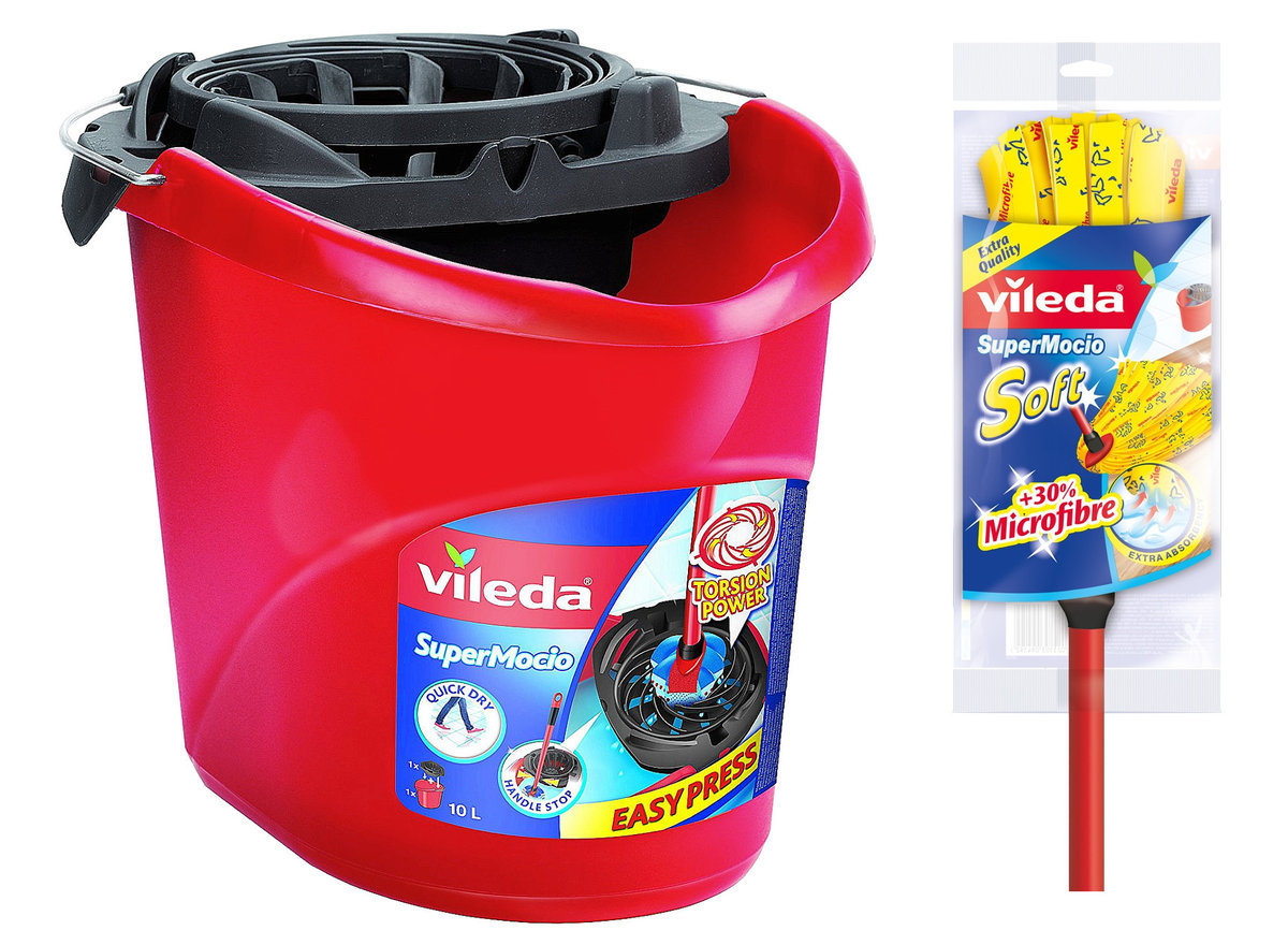 Vileda Zestaw Mop Soft + wiadro SuperMocio