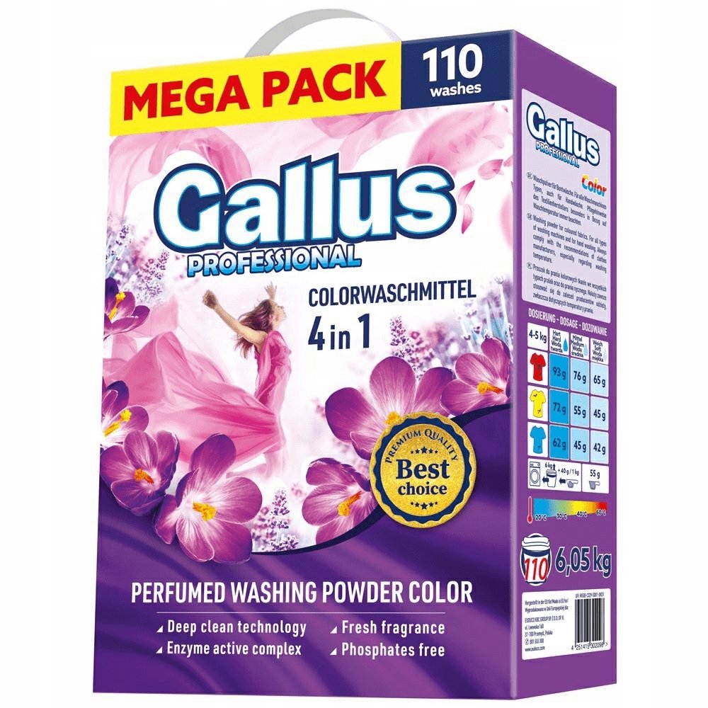 Gallus proszek do prania Profesional Color 6,05kg 110PD