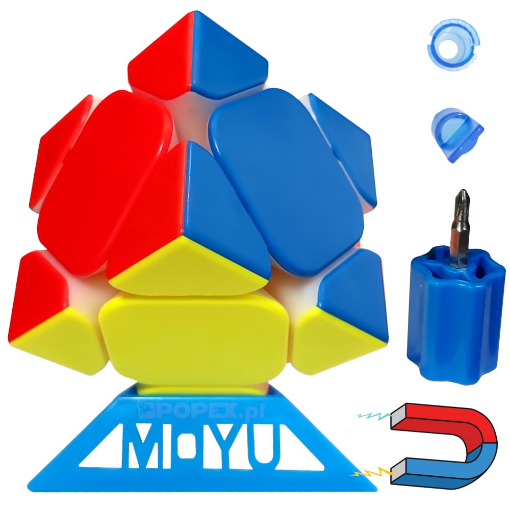 MAGNETYCZNA Kostka Logiczna SKEWB MoYu RS + Podstawka