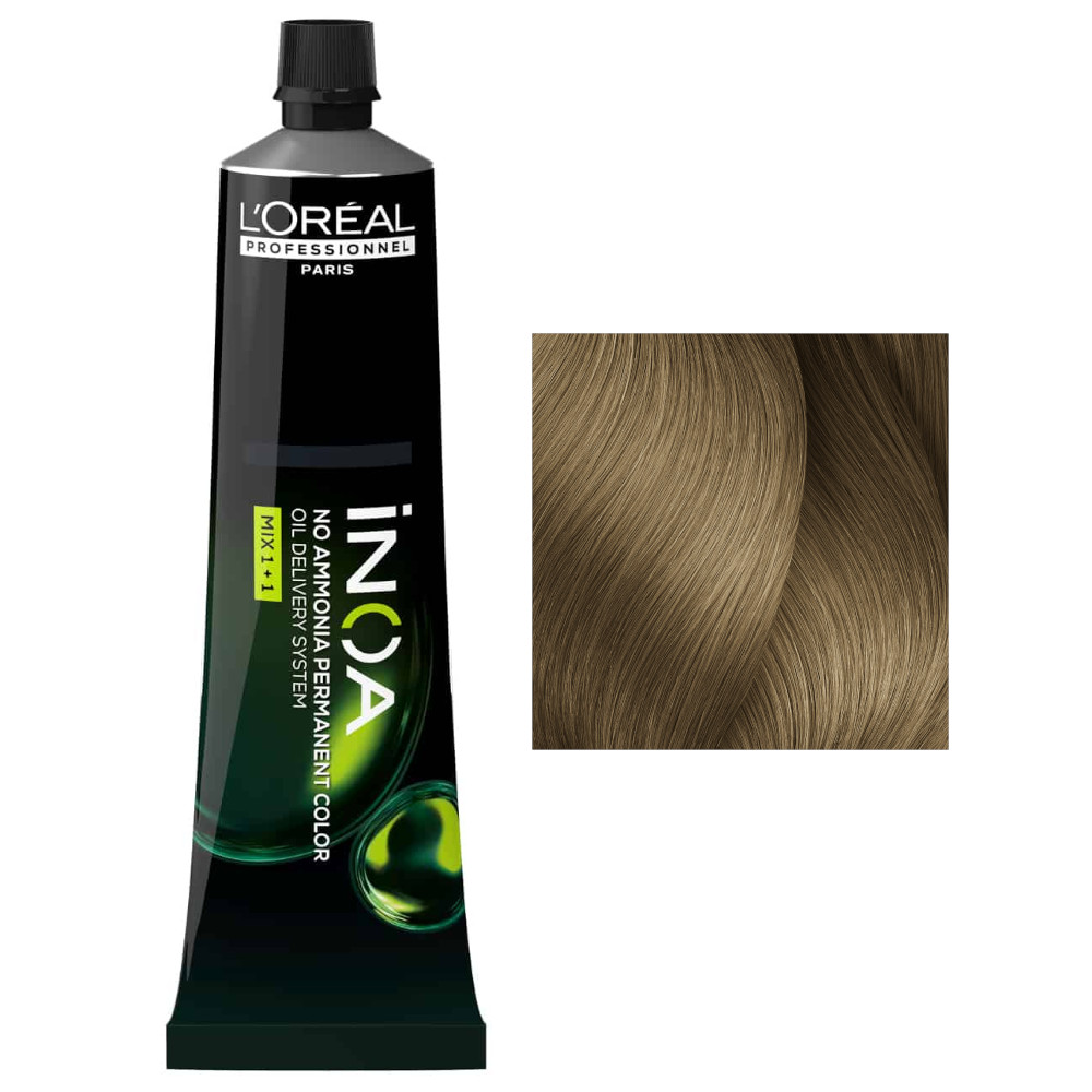 Loreal Inoa, farba do włosów w kremie bez amoniaku, 8.31, 60g