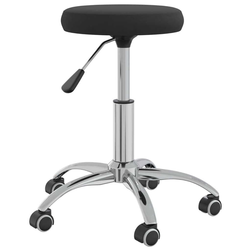 vidaXL Stołek do masażu, obity aksamitem, czarny