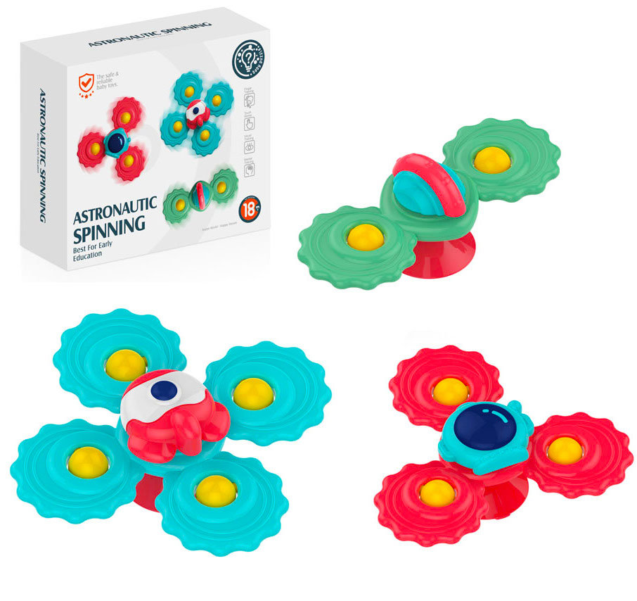 ZESTAW SPINNER kręcą się na przyssawce x3 na szybę U974