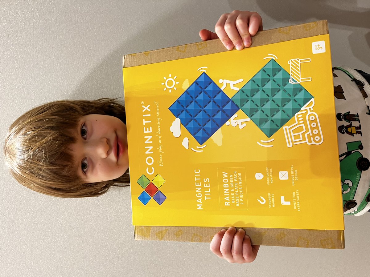 klocki magnetyczne Rainbow Base Plate Pack 2 elementy Connetix