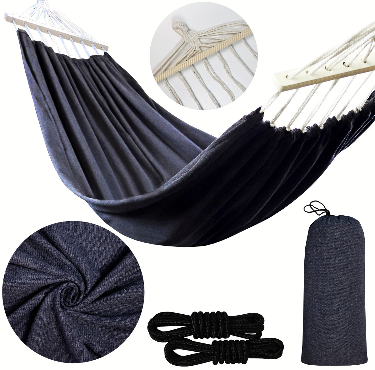 Domarex, Dwuosobowy Hamak Essence, 150x280 cm, szary