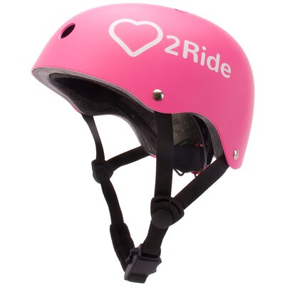 Kask Rowerowy Dla Dzieci Heart Bike Love 2 Ride S 50-54 Cm Lampka Led Klips Magnetyczny Candy Pink