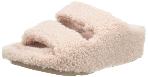 Fitflop Damskie kapcie Shuv z kręconymi włosami z dwóch prętów, BEŻOWY, 40 EU