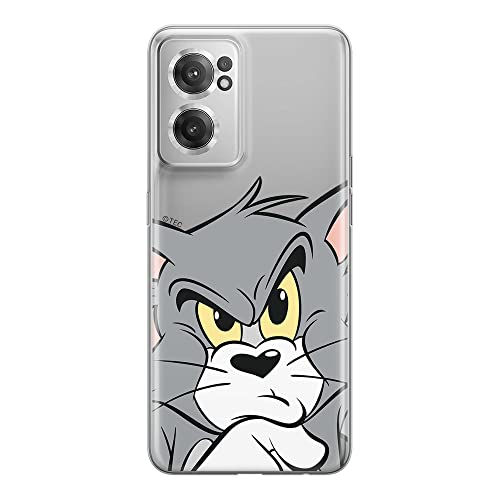 ERT GROUP etui na telefon Oneplus NORD CE 2, case oryginalny i oficjalnie licencjonowany przez Tom & Jerry, wzór Tom 001, optymalnie dopasowane, plecki z TPU częściowo przeźroczyste
