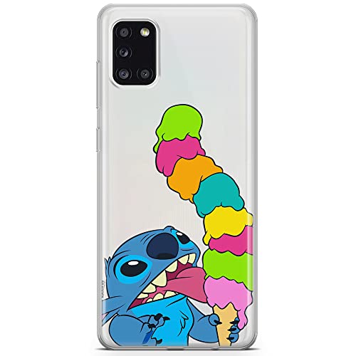 ERT GROUP etui na telefon Samsung A31, case oryginalny i oficjalnie licencjonowany przez Disney, wzór Stitch 015, optymalnie dopasowane, plecki z TPU częściowo przeźroczyste