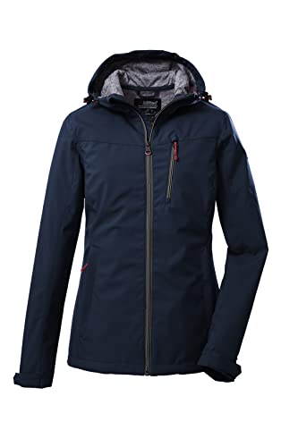 Killtec Damska kurtka softshell / kurtka outdoorowa z kapturem KOS 89 WMN SFTSHLL JCKT; granatowa, 38, 39138-000