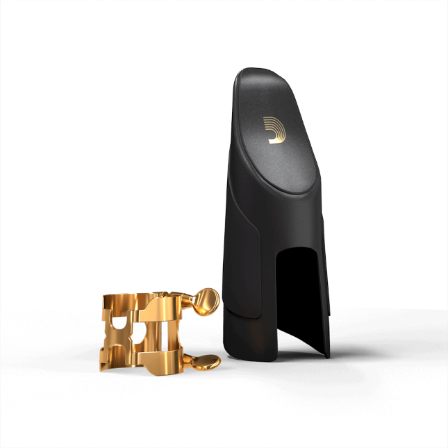 D'Addario Rico H-Ligature & Cap Tenor Saxophone Gold ligatura saksofonu tenorowego złota kapturek