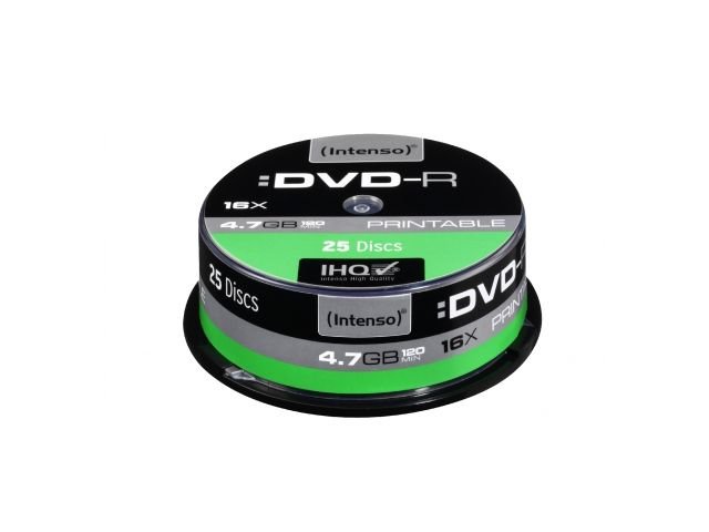 Intenso DVD-R 4.7GB 16x PRINTABLE 25 Szpula NDITVRMCE010