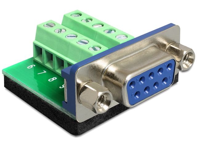 Delock ADAPTER TERMINAL BLOCK 9PIN ->DB9 COM F (4043619652686)