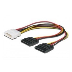 Assmann Kabel zasilający IDE/M - 2xSATA/M, 0,20m, AK-430400-002-S