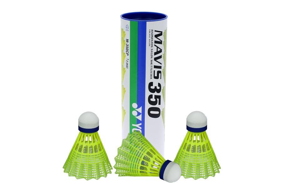 Yonex Mavis 350 Badmintonshuttle, doos met 6 stuks, geel, slow-groen YNX_Mavis 350 (Box Of 6)_GRN/YEW