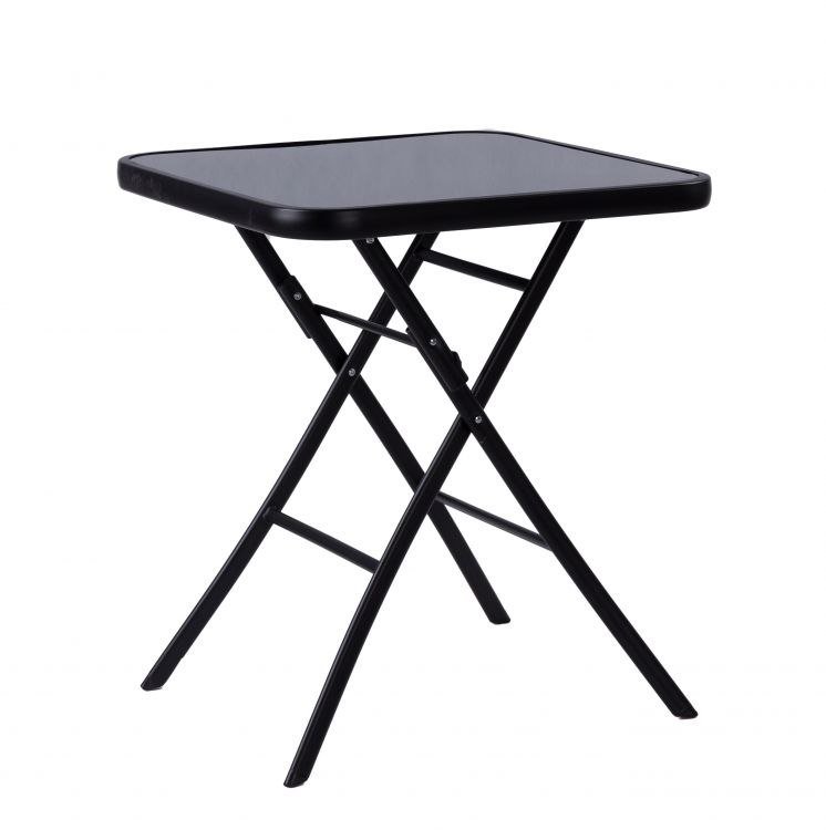 Stół ogrodowy składany MODERNHOME, czarny, 60 cm