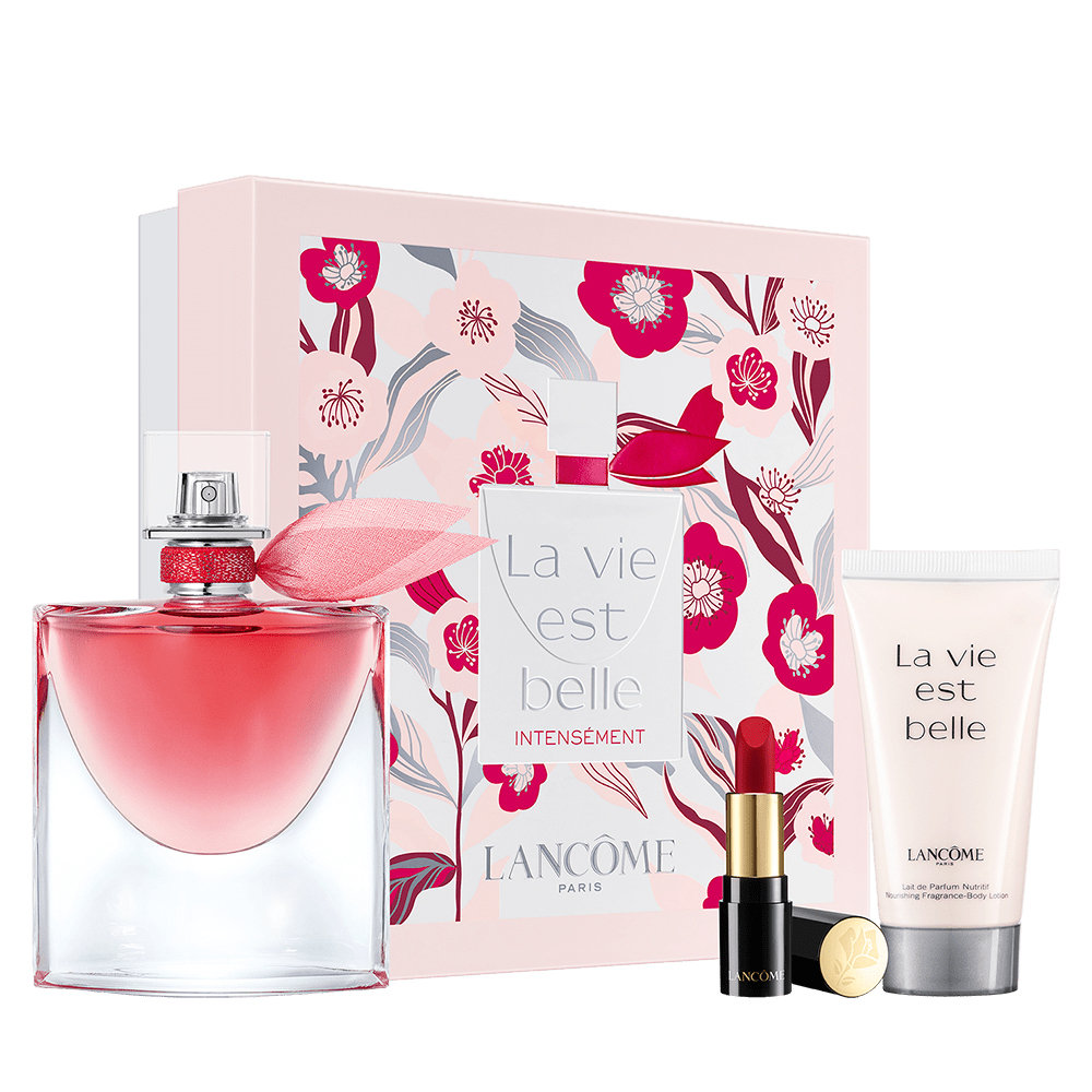 Lancome Lancome La Vie Est Belle Intensement zestaw 50ml woda perfumowana + 50ml mleczko do ciała + Absolu Rouge Matte 378 pomadka