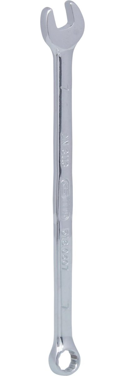 KS Tools Klucz płasko-oczkowy 7 MM DIN 3113 133,75 mml, chromowany, polerowany na wysoki połysk 518.0607