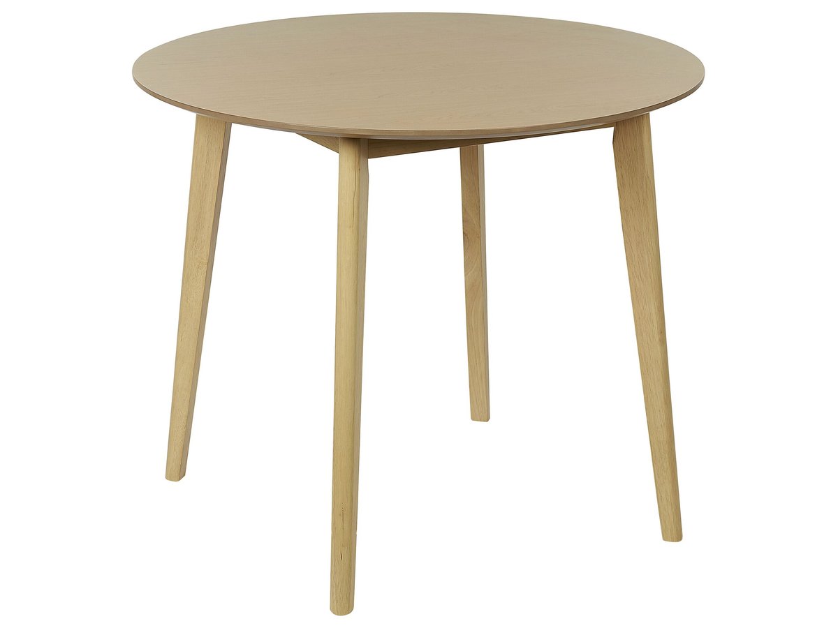 Stół do jadalni okrągły ⌀ 90 cm jasne drewno SANDY!