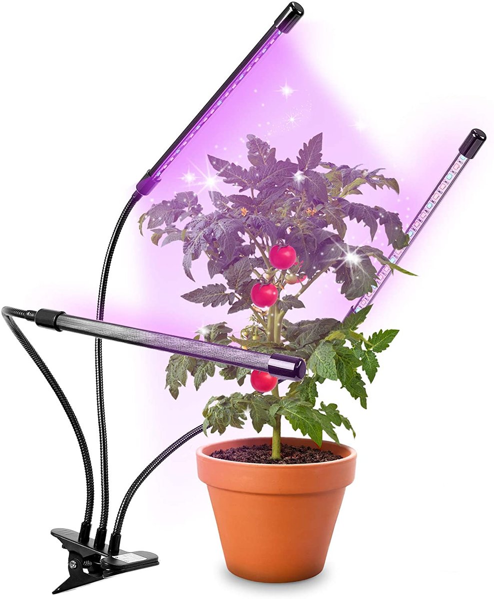 Duronic GLC36 Lampa LED dla roślin USB doświetlanie pełne spektrum światła 18 LEDów (czerwone i niebieskie), klips do montażu