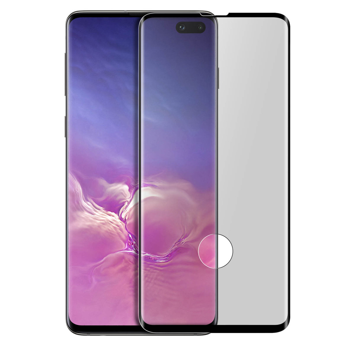Zabezpieczenie ekranu ze szkła hartowanego do Samsunga Galaxy S10 Plus Fazowane czarne krawędzie