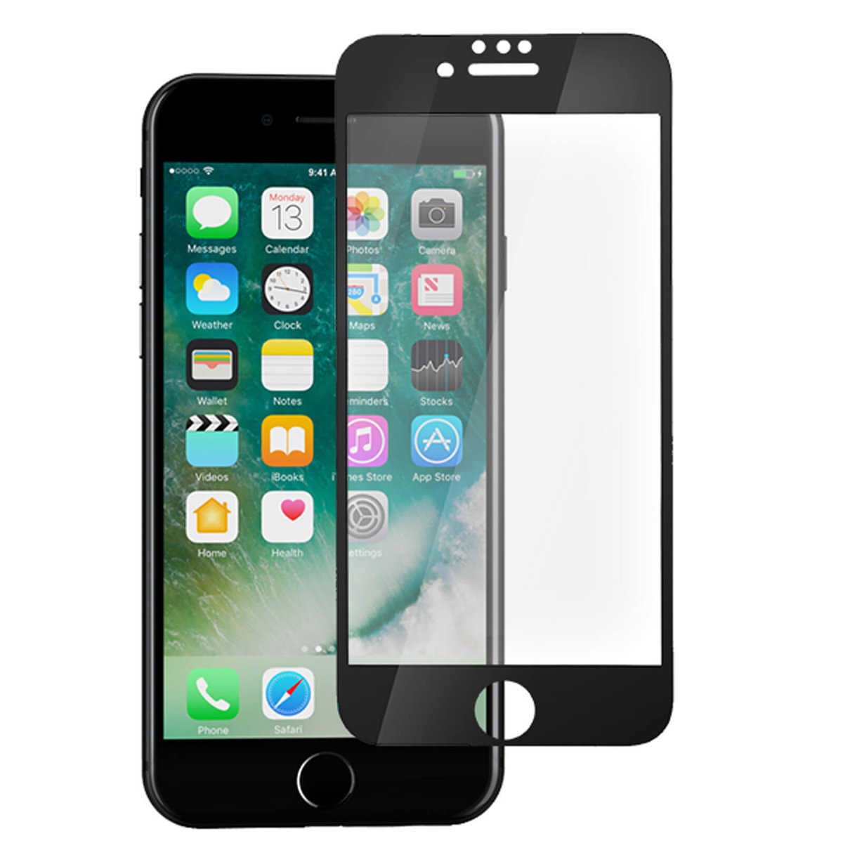 Muvit Tiger Glass Plus szkło hartowane wypukłe z pełną powierzchnią przyczepną + aplikator kompatybilne z iPhone 6/7/8 TGTPG0029