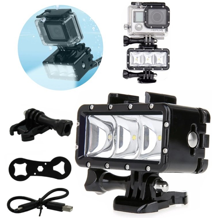 LAMPA LED WODOODPORNA DO KAMER GOPRO HERO 10 BLACK