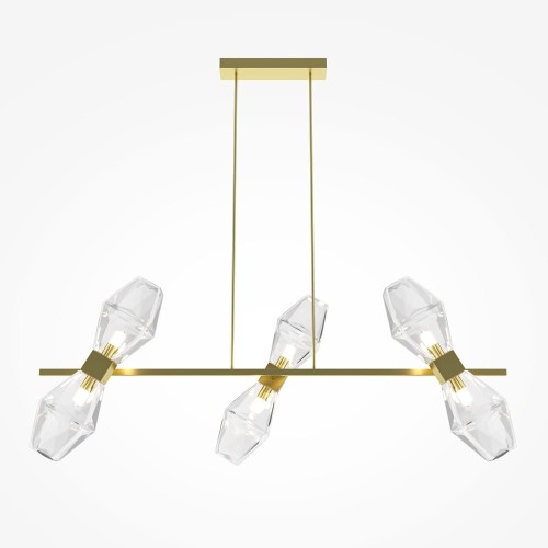 Szklana lampa wisząca Coctail Time MOD325PL-06G złota przezroczysta