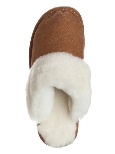 Kaiser Naturfellprodukte 743960136 Damskie kapcie z naturalnego futra Otwarty krój Rozmiar 36