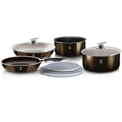 Berlinger Haus KOMPLET GARNKÓW 9-ele CLICK & COOK SHINY BLACK BH-7041 twm_983192