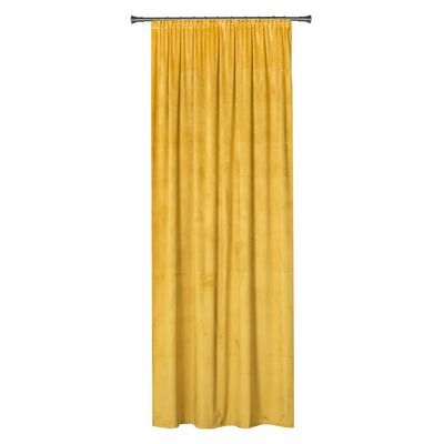 Zasłona z taśmą VELUTTO 140 x 260 cm musztardowa