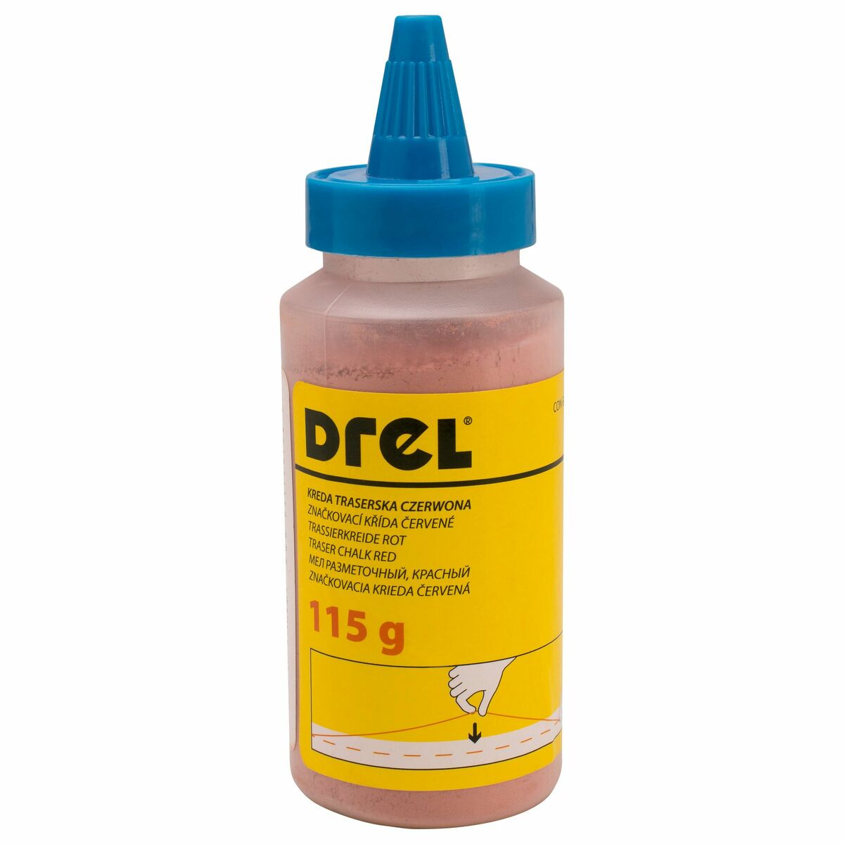 Kreda traserska 115 g czerwona Drel