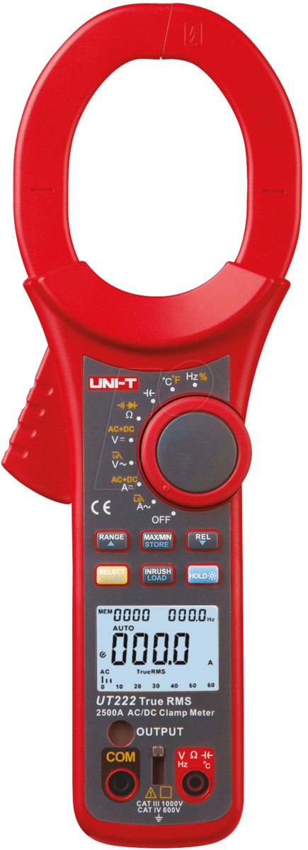 UNI-T MIE0182 Miernik cęgowy 2500A AC/DC model UT222 LEC-MIE0182
