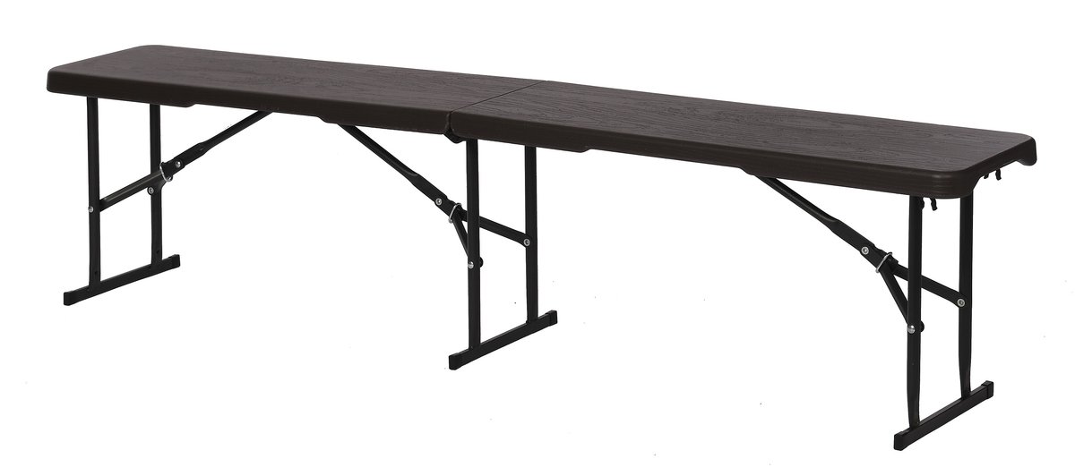 Ławka Składana Walizka Bankietowa Deska Brąz 180Cm