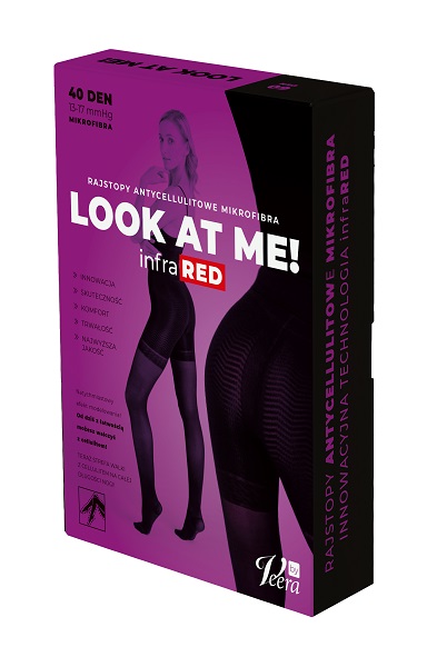 Veera Rajstopy Microfibra Look At Me InfraRED Czarny XS