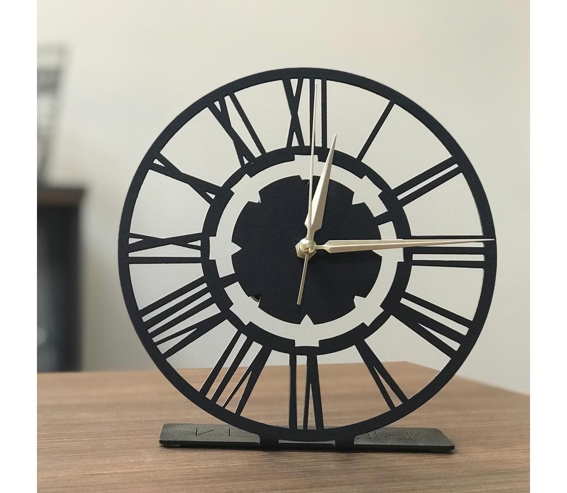 Zegar stołowy 20 cm 1xAA czarny