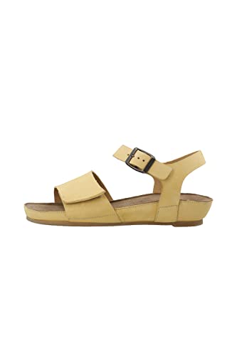 CA'SHOTT A/S CASAVA Buckle sandały damskie, nubuk, żółte, 40 EU, żółty, 40 EU
