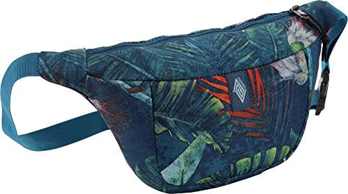 Hip Bag, stylowa torba na klatkę piersiową, torba na pasek z 2 przegródkami, plecak podróżny, torba na ramię, festiwalowa torba biodrowa, 25 x 14 x 8 cm, tropikalna, Tropical, 25 x 14 x 8cm, Hip Bag