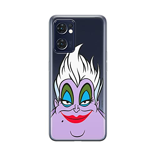 ERT GROUP etui na telefon Oppo RENO 7 5G, case oryginalny i oficjalnie licencjonowany przez Disney, wzór Ursula 002, optymalnie dopasowane, plecki z TPU częściowo przeźroczyste