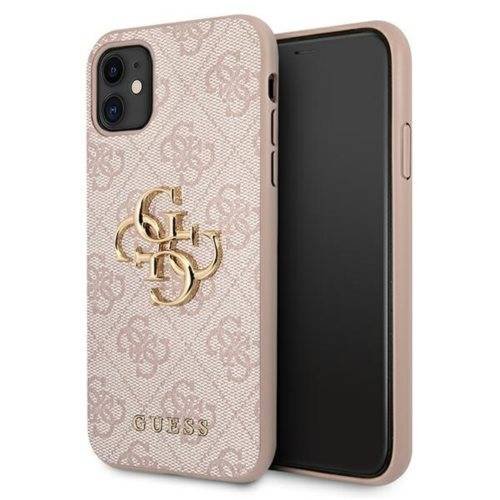 Guess 4G Big Metal Logo - Etui iPhone 11 różowy GUHCN614GMGPI